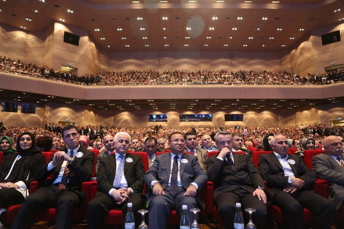 Deputy Prime Minister Bekir Bozdağ, in the middle, attended the opening ceremony of the Irmak TV on Thursday night