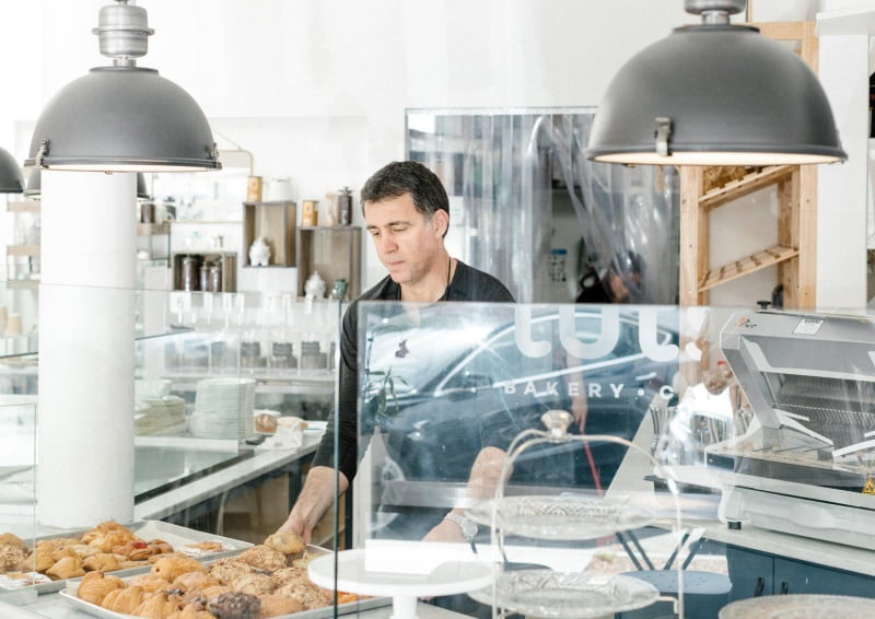 The former soccer player Hakan Sukur, exiled from Turkey, is a part-owner of Tuts Bakery and Cafe in Palo Alto, Calif. 
Credit: Jason Henry for The New York Times